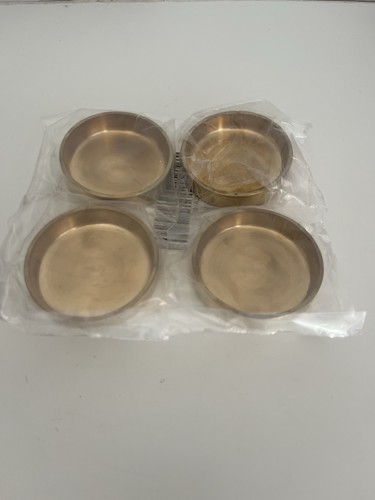 Brass caster cups 48mm - brass,